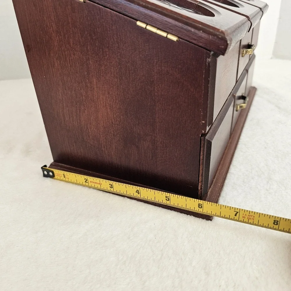 🖤Vintage wooden musical jewelry box